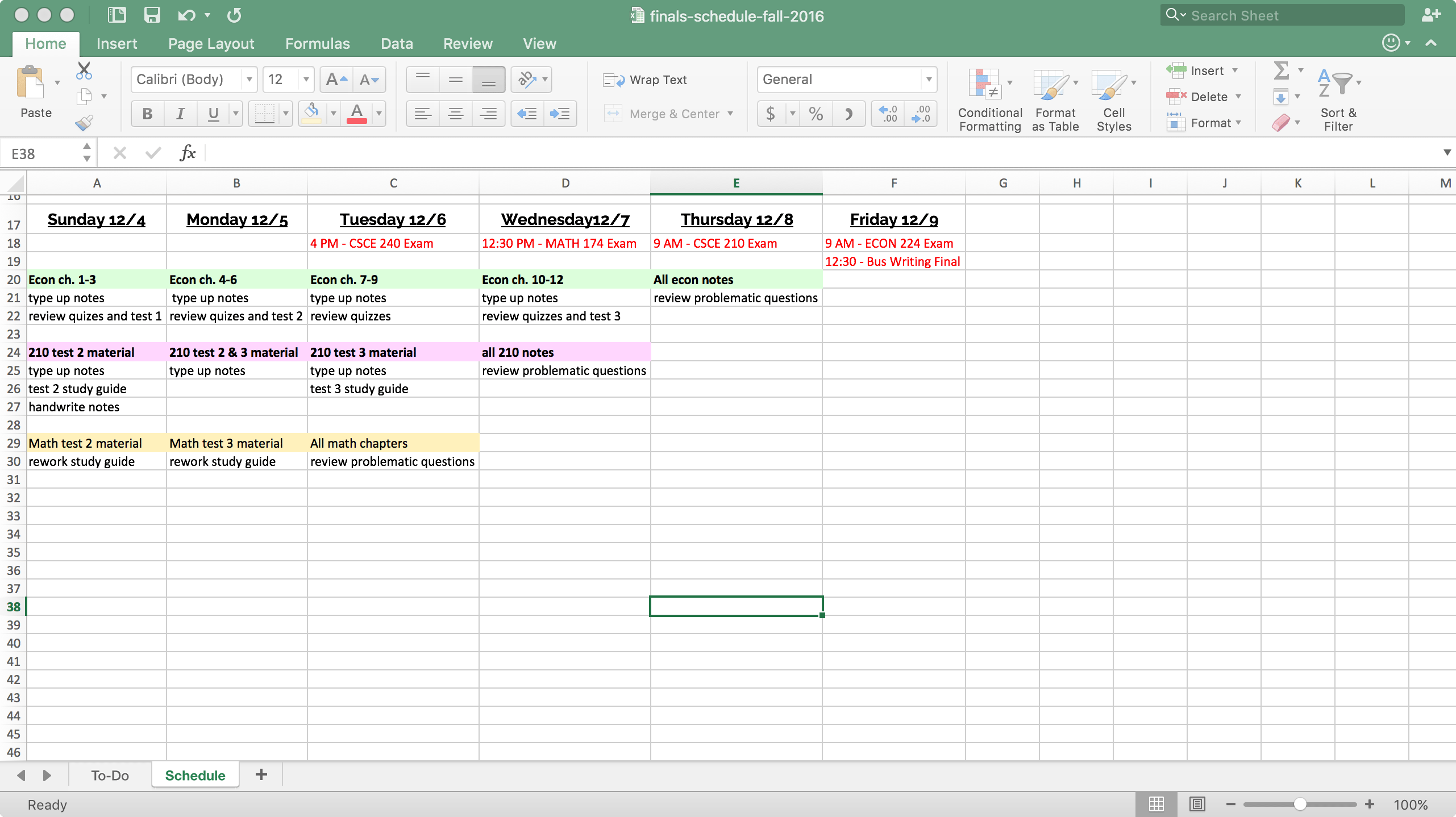 Don't fall behind this finals season! Create your very own finals study plan to make sure you get those A's and avoid all the unnecessary stress.