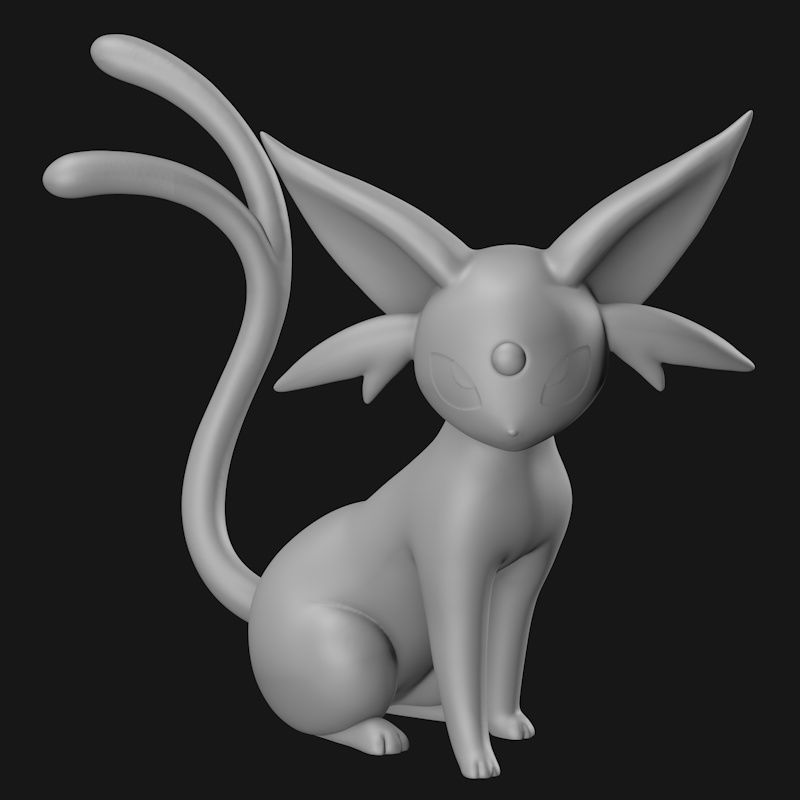 Espeon 3d baskı modeli STL, Pokémon