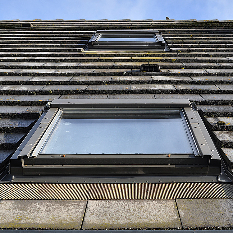 Outside view of loft window closed