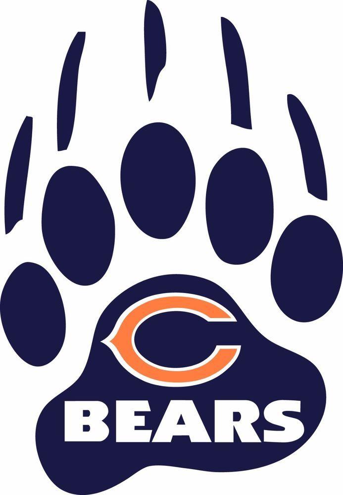 Bear Paw Logo - Chicago #Bears Paw Logo Window Wall Decal Vinyl Car Sticker Any ...