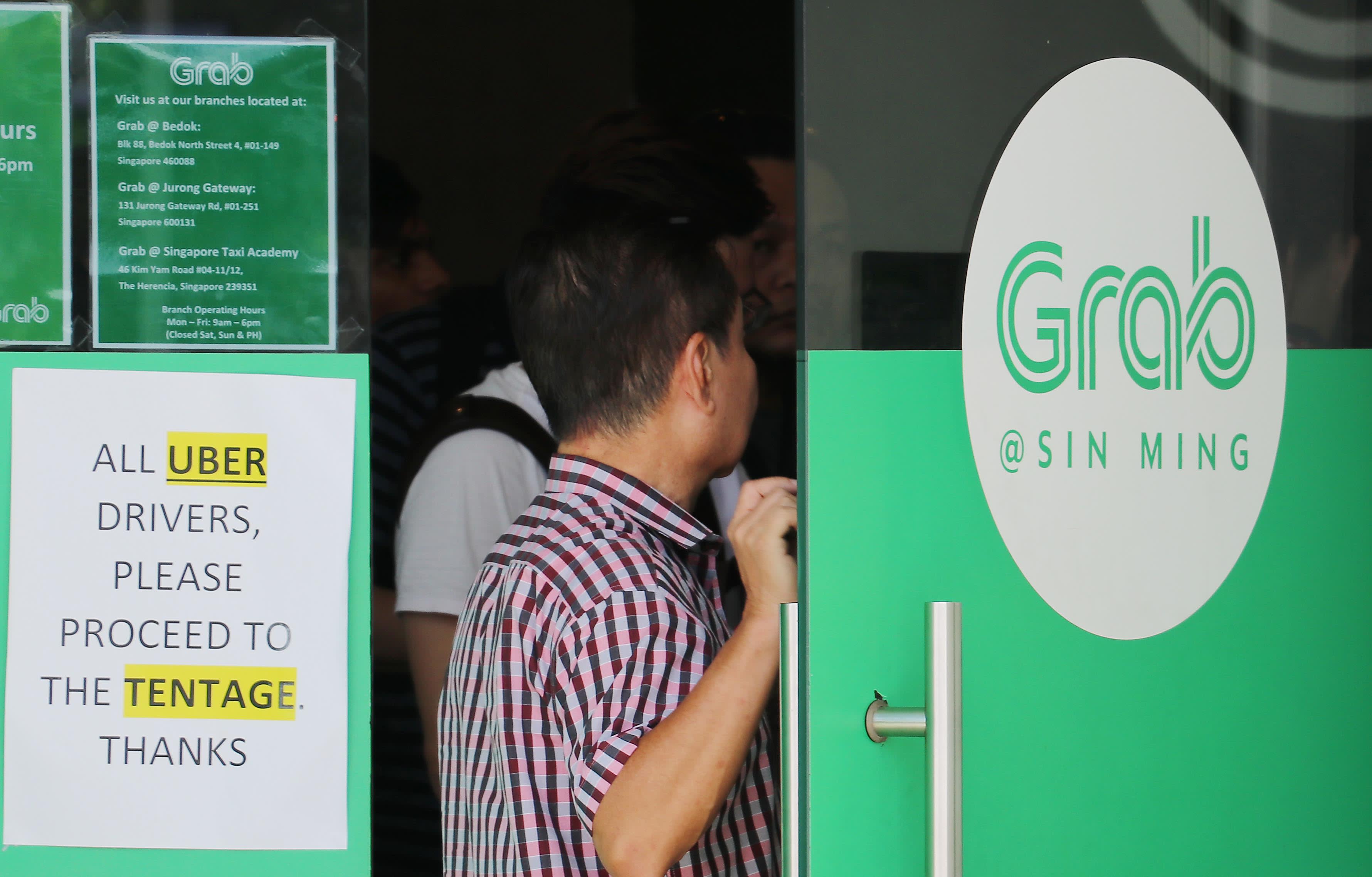 Grab Singapore Logo - Singapore allows Uber's exit with antimonopoly measures - Nikkei ...