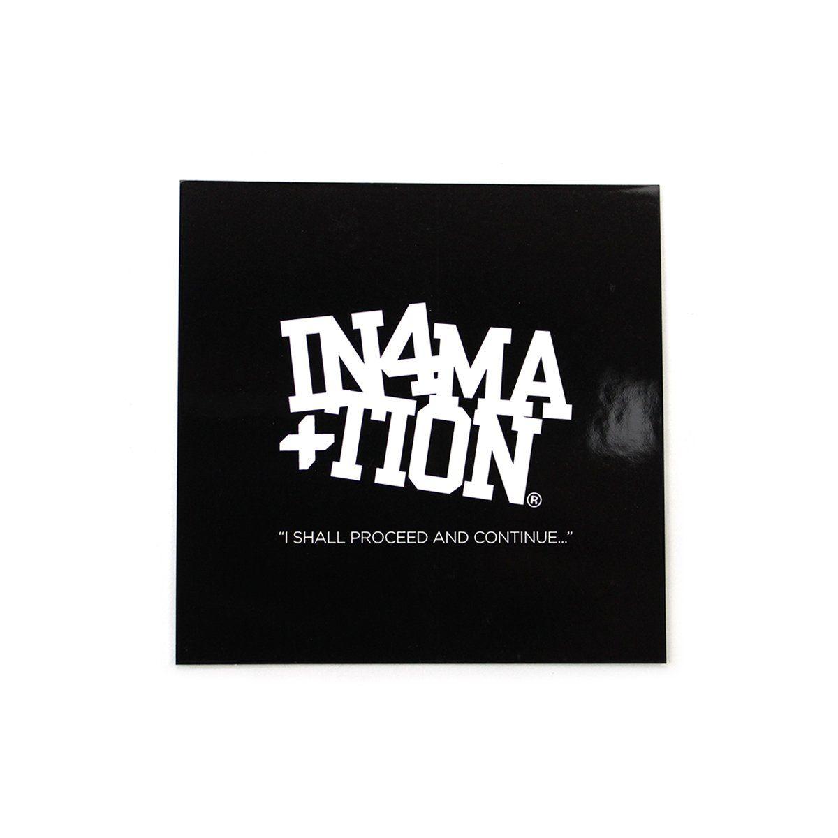 3 Black Box Logo - IN4MATION - COLLEGE BOX LOGO BLACK/WHITE STICKER 3