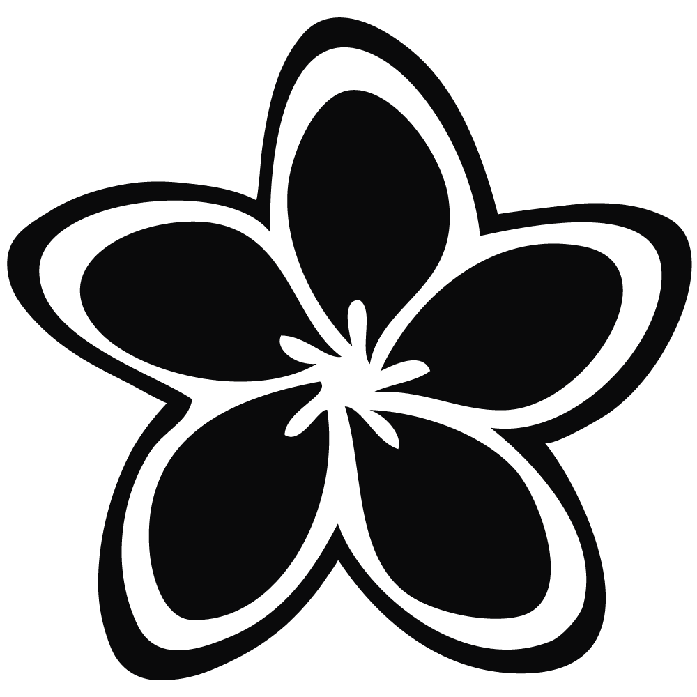 Hawaiian Flower Black Flower Logo - LogoDix