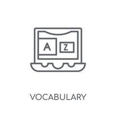 Vocabulary Logo - Vocabulary icon. Trendy Vocabulary logo concept on white background ...