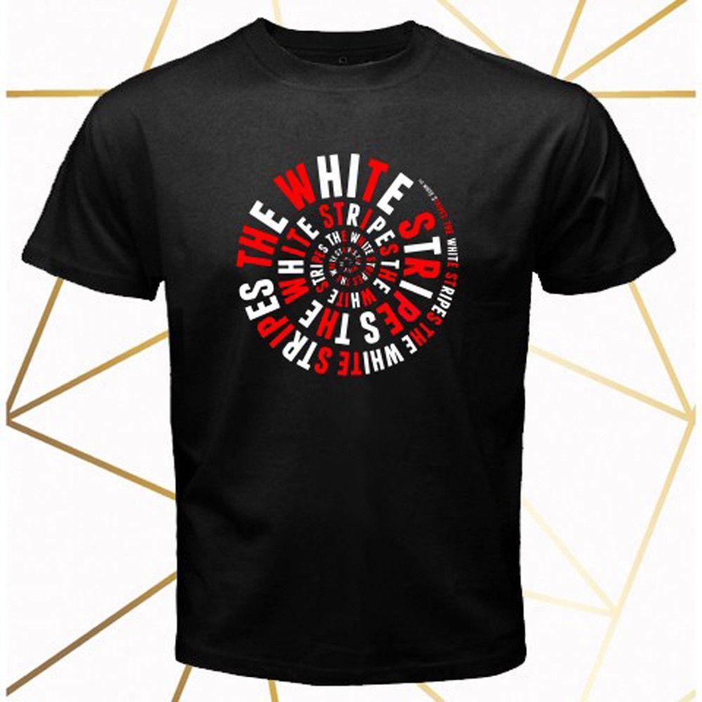 The White Stripes Logo - The White Stripes American Rock Duo Logo Men'S Black T Shirt Size S ...