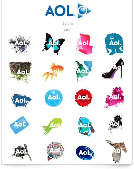 Old AOL Logo - AOL logo rebranding – teasers | Bubbling tho°ughts