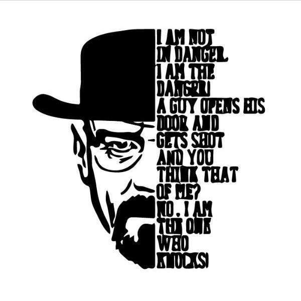 Breaking Bad Black and White Logo - BUY 1 TAKE 1! Breaking Bad Walter White Sticker – Inspiring Wave