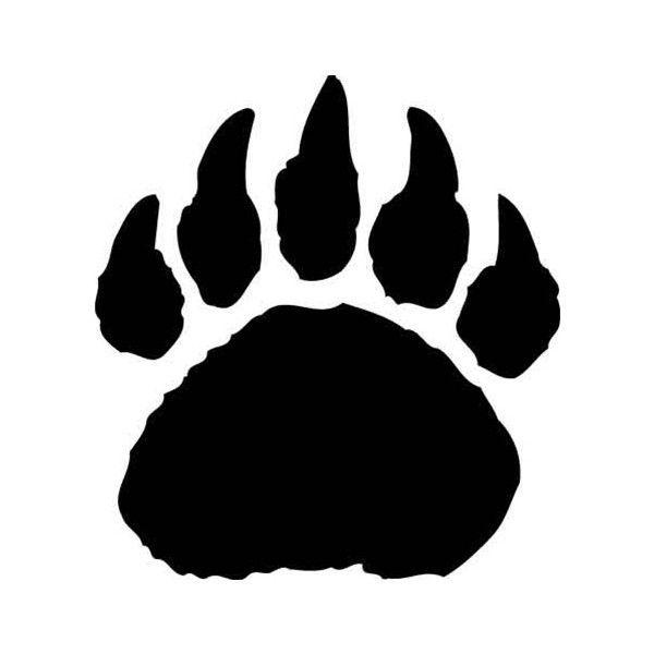 Bear Paw Logo - bear paw print logo stencils ❤ liked on Polyvore featuring animals ...