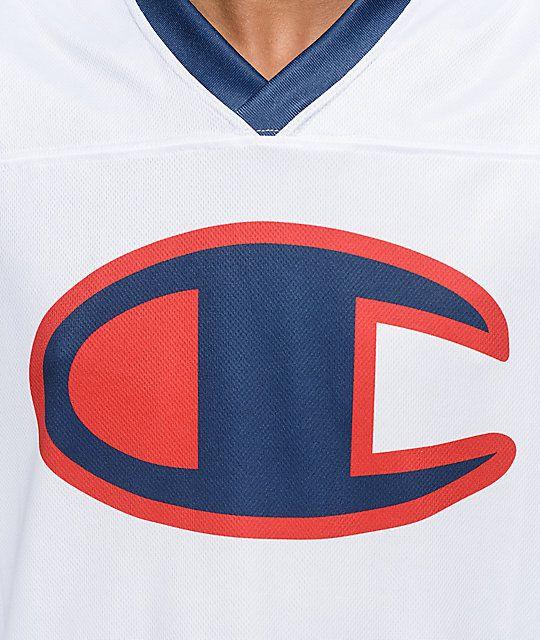 Red White Blue Hockey Logo - Champion Big C White Hockey Jersey | Zumiez