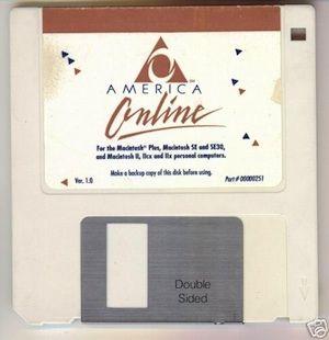 Old AOL Logo - More On AOL's Disc Strategy: $1.19 Floppies, 50% Of All CDs Made ...