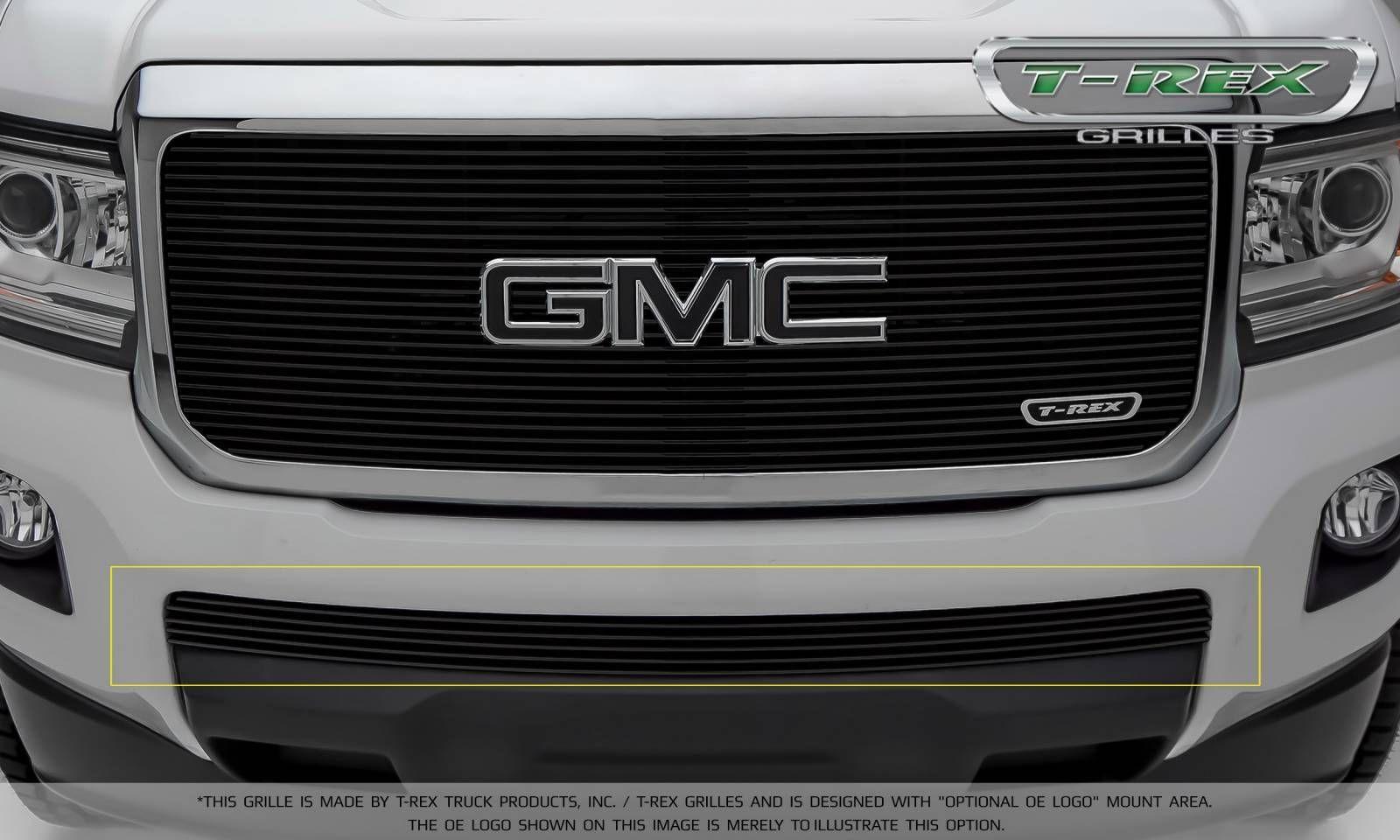 Black GMC Logo - GMC Canyon Billet Bumper Grille, Overlay - Black - Pt # 25371B