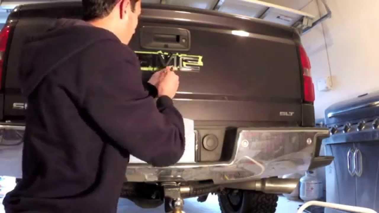 Black GMC Logo - How to Black-Out your GMC Emblem for under $15 - YouTube