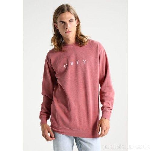 OBEY Clothing Rose Logo - Obey Clothing NOVEL Sweatshirt dusty dark rose 90970