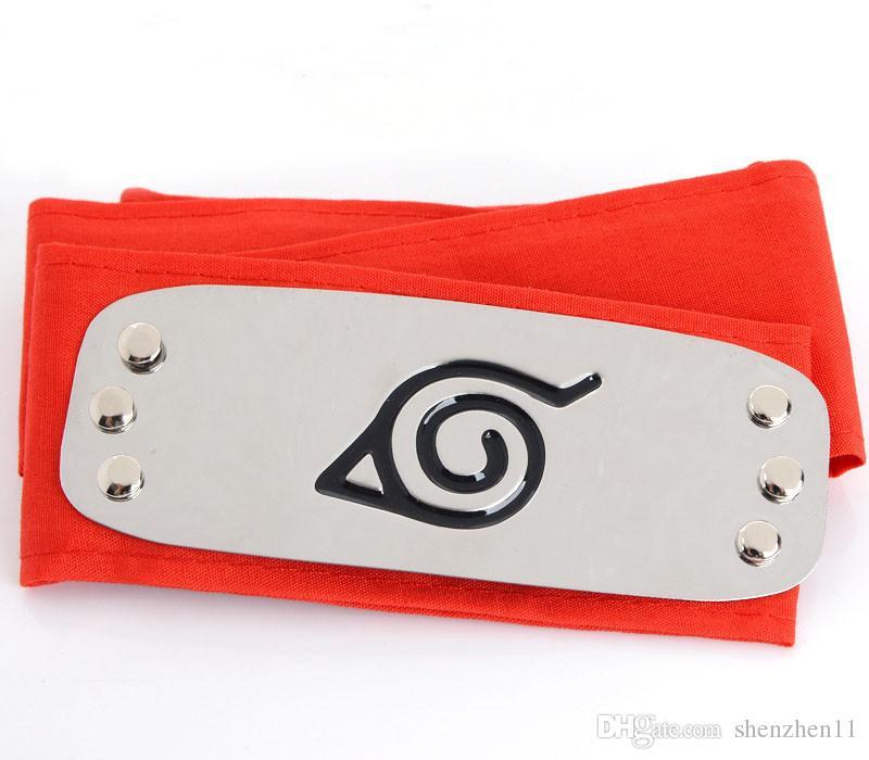 Red Leaf Village Logo - 2019 2018 ANIME Naruto Headband 95cm Leaf Village Logo Konoha ...