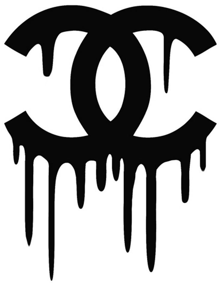 Dripping Chanel Logo - CHANEL dripping logo | • P R I N T A B L E S • T E M P L A T E S ...