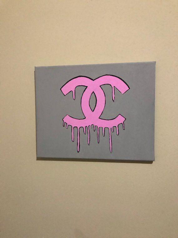 Dripping Chanel Logo - Dripping Chanel Logo | Etsy