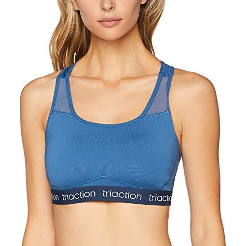 Blue P Sports Logo - Triumph Triaction Sports Top P Bra in Blue - Lyst