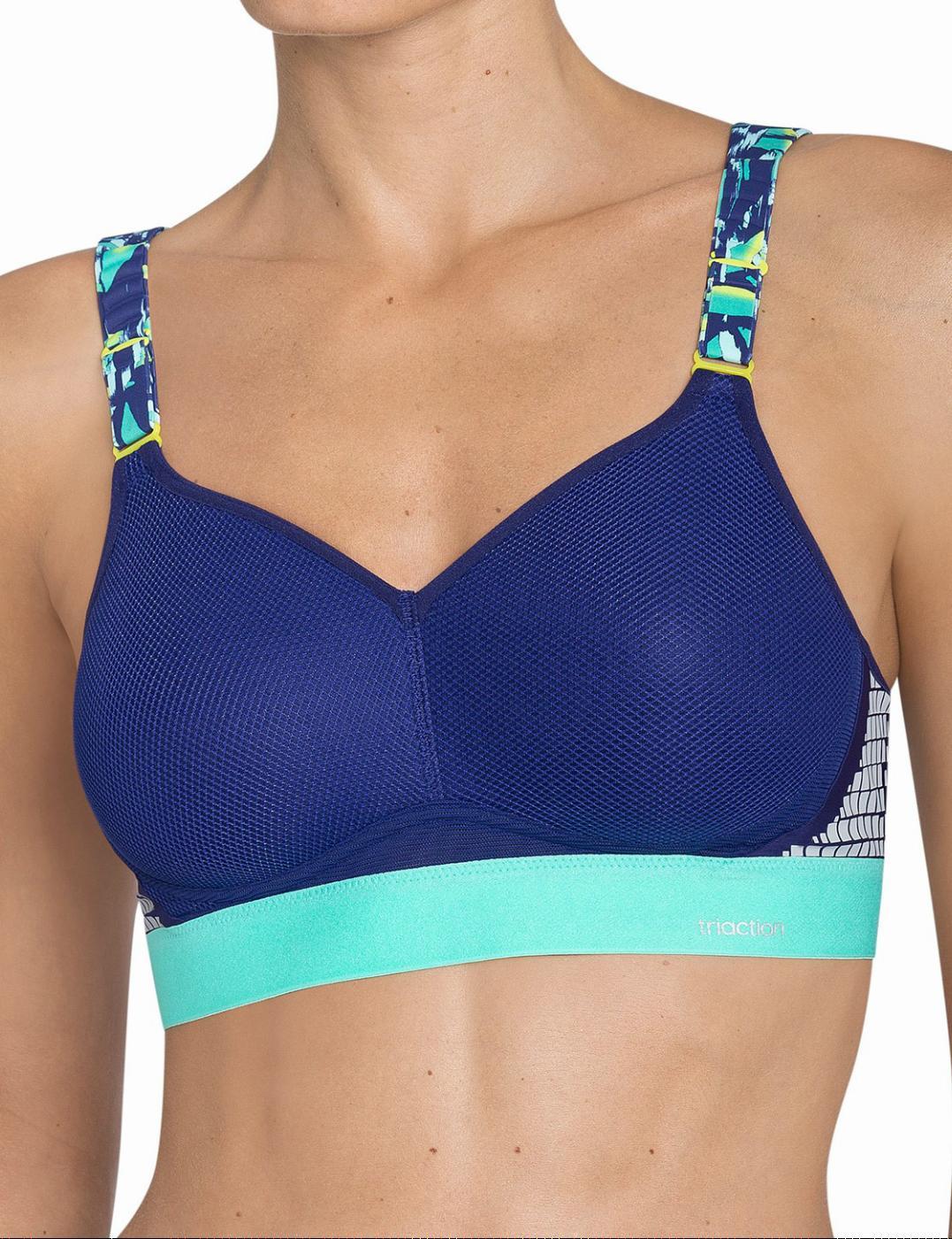 Blue P Sports Logo - Triumph Triaction Hybrid Lite P Sports Bra 10162782 Padded MAXIMUM ...