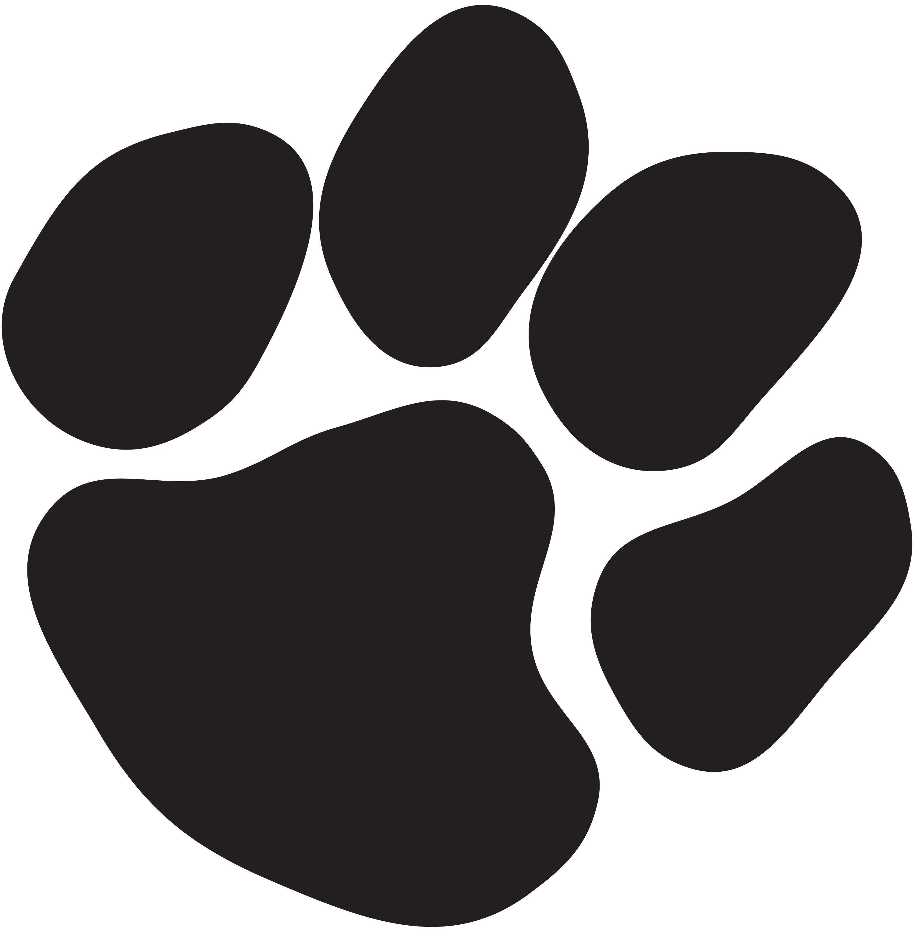 Red Dog Paw Logo - Paw print Logos