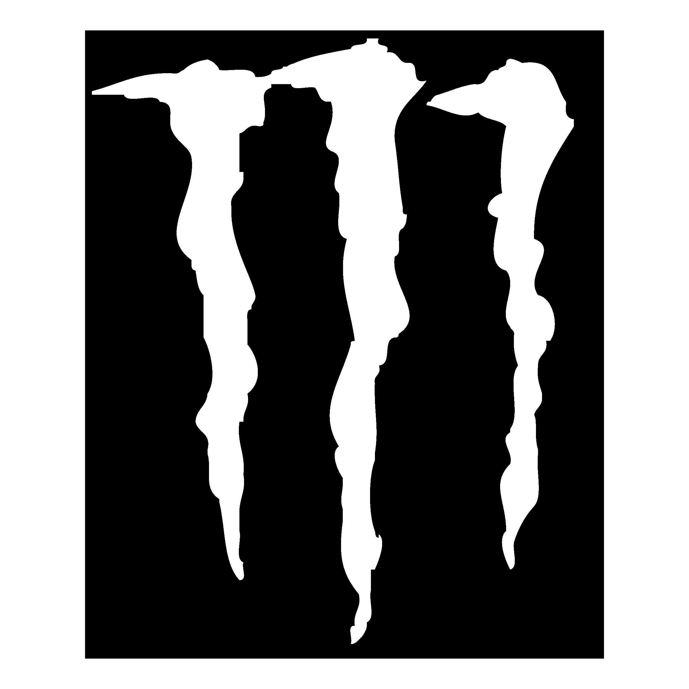 Black and White Monster Logo - LogoDix