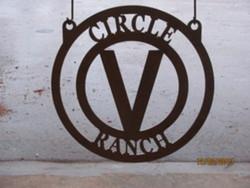 Circle V Logo - Ranch Signs 3 | Ranch Signs, Gates, and Custom Metal Art by Big ...