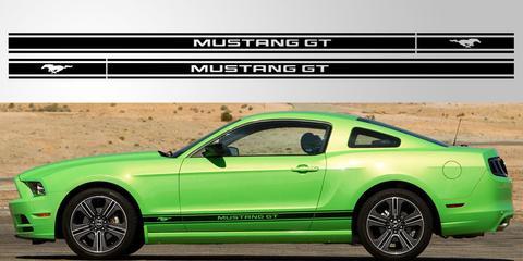 Mustang GT Logo - Mustang GT Logo Triple Stripe Vinyl Decal – Stripe Garage