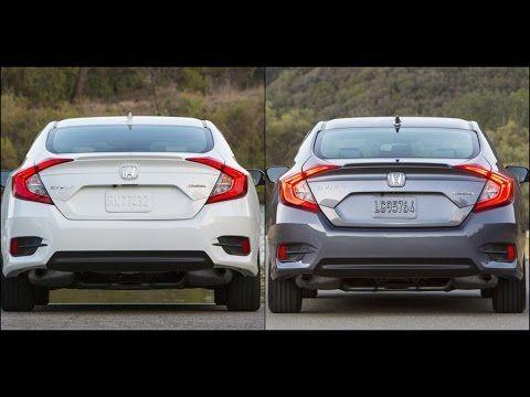 Black and White Honda Civic Logo - 2017 Honda Civic Sedan - White and Black Color Comparison - YouTube