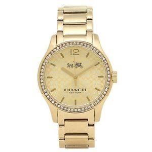 Coach Gold Logo - COACH Womens WATCH Maddy GOLD with CRYSTAL BEZEL LOGO W6184 ...