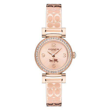 Coach Gold Logo - Coach - Coach Women's Madison Rose Gold Logo Bangle Watch - Walmart.com