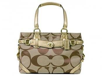 Coach Gold Logo - wholesale Replica Coach gold leather C Logo doctor bag 13237 BKHBZ ...