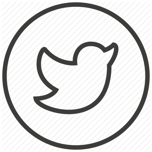 Thin Black and White Twitter Logo - LogoDix