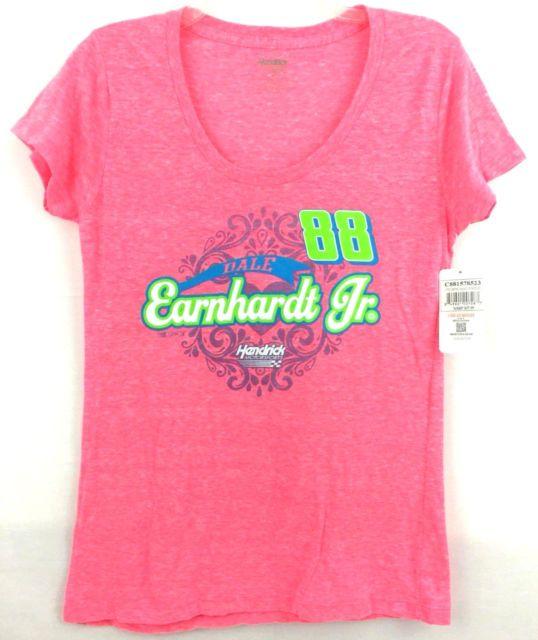 Hendrick Motorsports Logo - Dale Earnhardt Jr Pink Logo NASCAR Hendrick Motorsports Graphic Tee ...