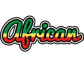 AFRICAN logo effect. Colorful text effects in various flavors. Customize your own text here: https://www.textgiraffe.com/logos/african/