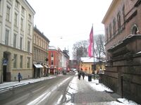 Motiv fra Universitetsgata i Oslo, med Nasjonalgalleriet til høyre. Foto: Stig Rune Pedersen