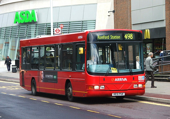 Route 498, Arriva Southend, ART3506, KE51PUK, Romford