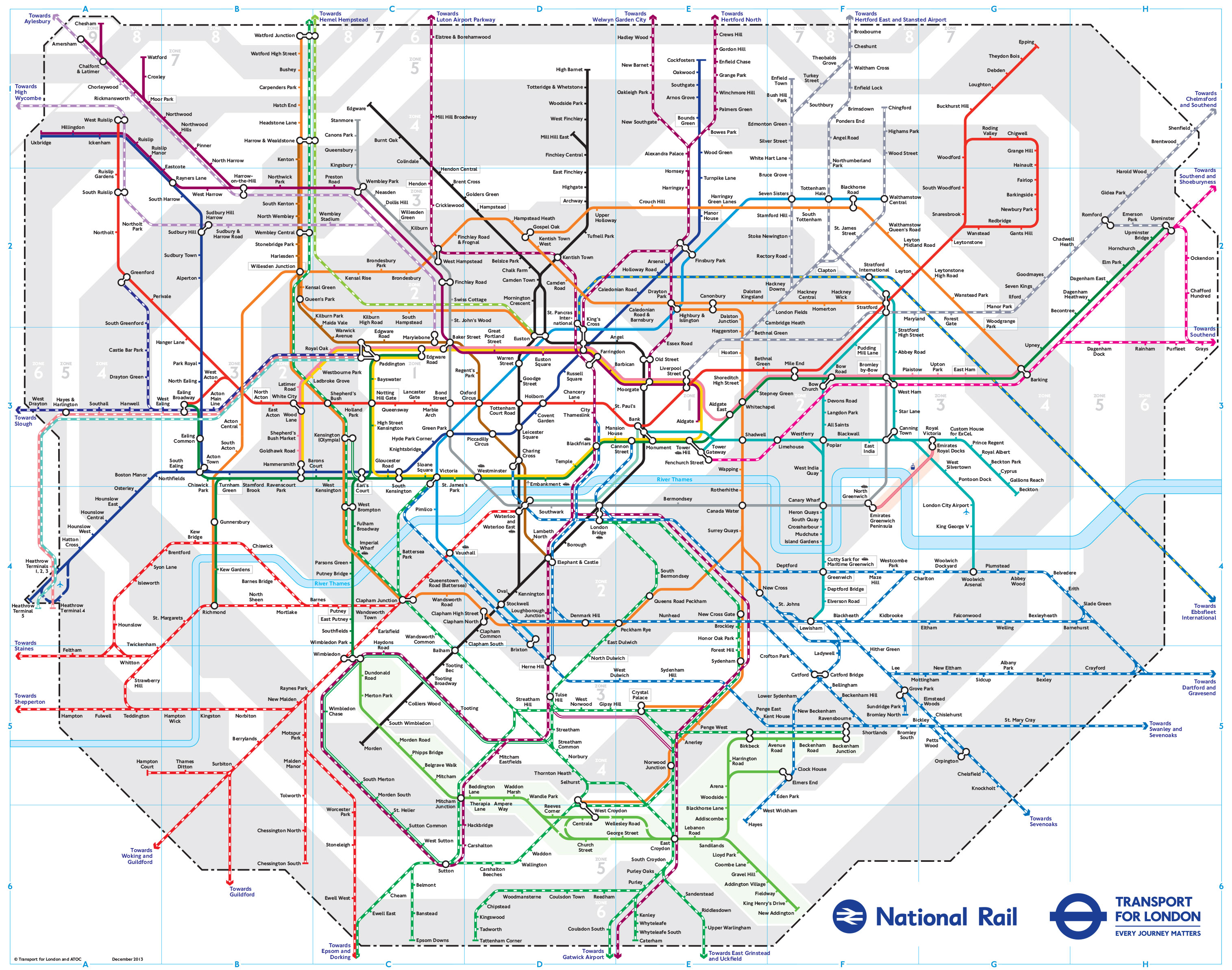 London Underground Train Map