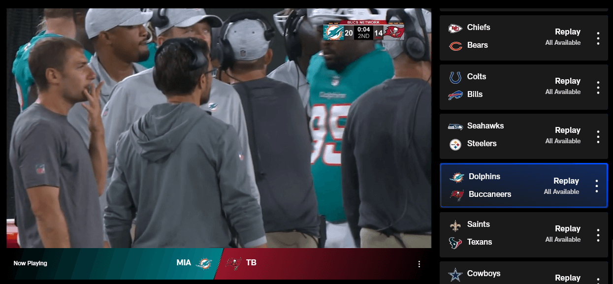 NFL Plus Computer View