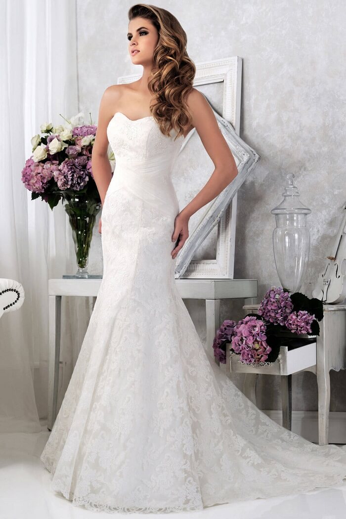 jersey lining wedding dress