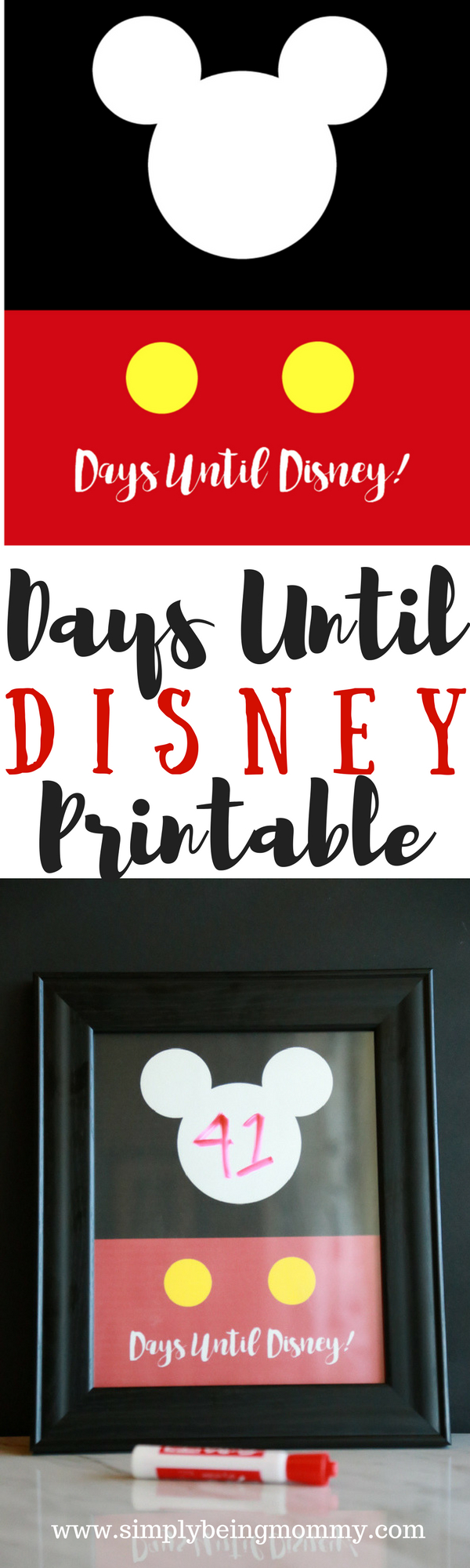 Days Until Disney Printable | Simply Being Mommy