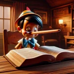 pinochio reading the bible