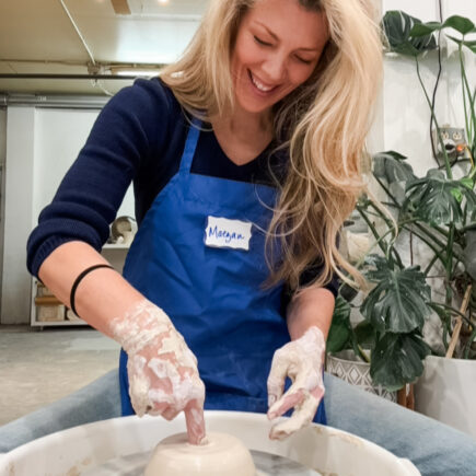 Redlands pottery project beginner class making a bowl