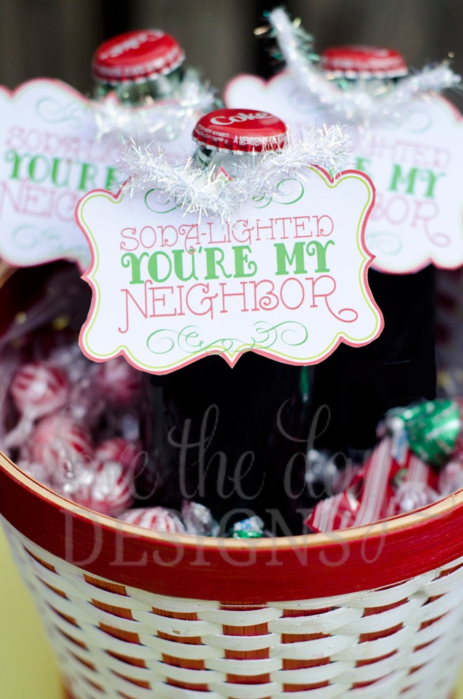 Soda-Lighted You're My Neighbor PRINTABLE Neighbor Gift Tags by Love The Day