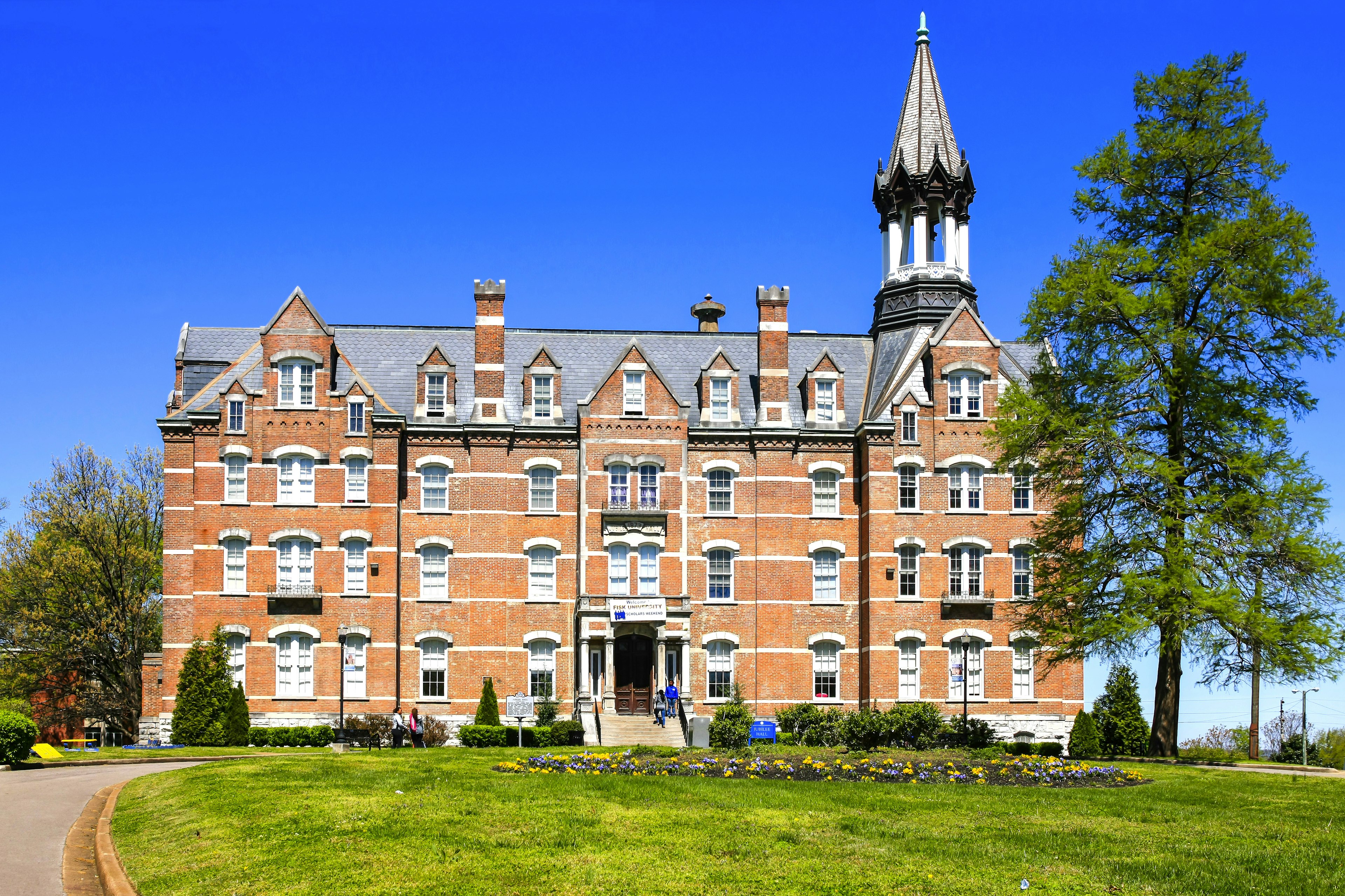 Exterior of the Jubilee Hall building on Fisk University campus in Nashville TN.