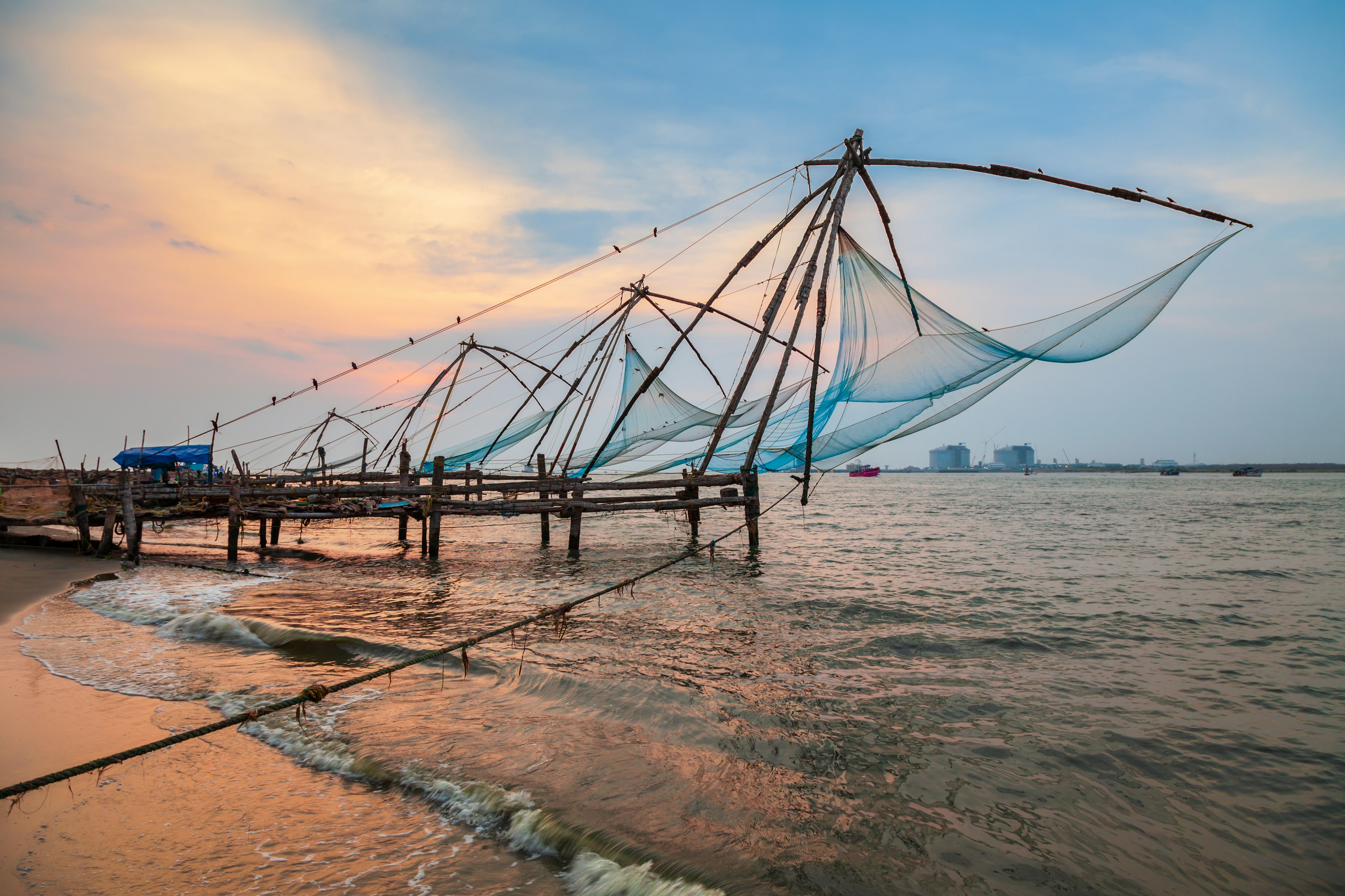 Fishing nets of Kochi, India.