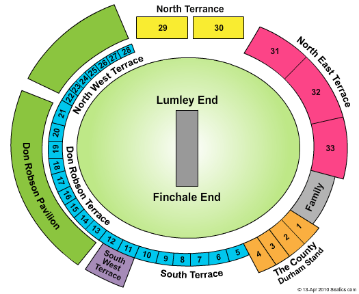 Durham County Cricket Club Seating Chart | Durham County Cricket Club ...