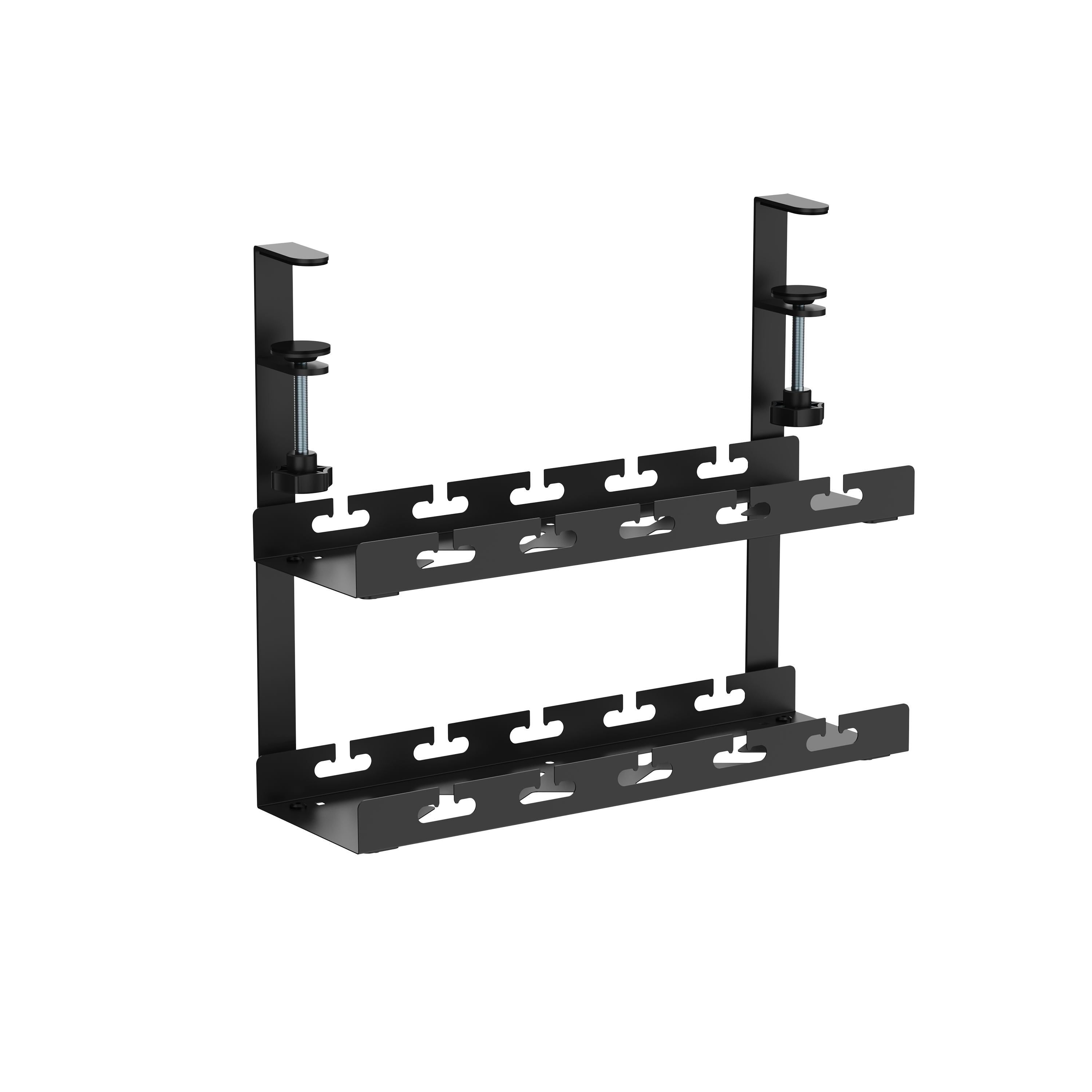 2-Layer Clamp-On Under-Desk Cable Management Tray Supplier and ...