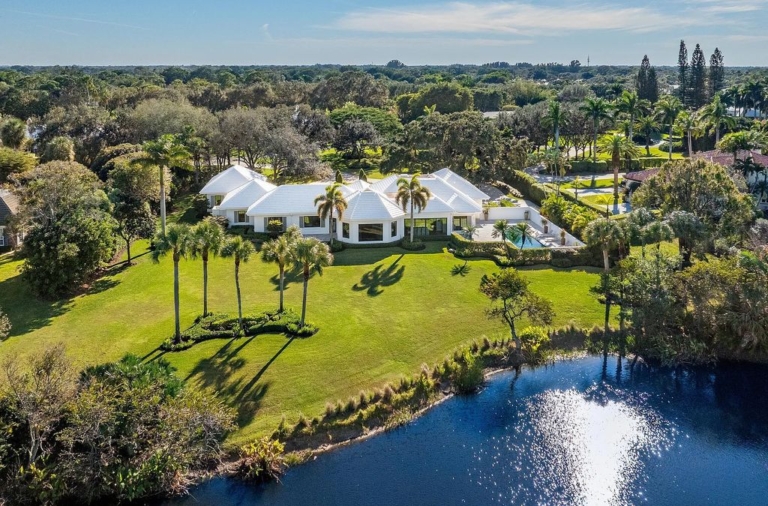 $9.3 Million Luxury Estate in Village of Golf, Florida with Guest House and Golf Course Views