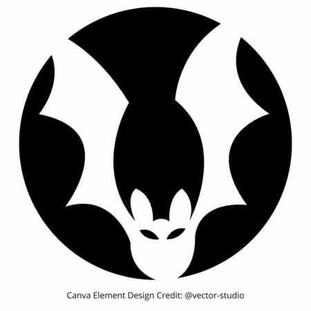 free pumpkin carving bat template