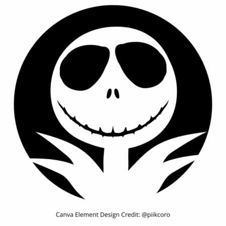 free pumpkin carving template jack skellington