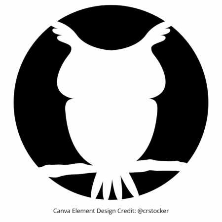 free pumpkin carving owl template